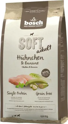 Produktbild von bosch Tiernahrung SOFT Adult Hühnchen & Banane, Adult, jede Rasse, Banane, Huhn, 1 kg