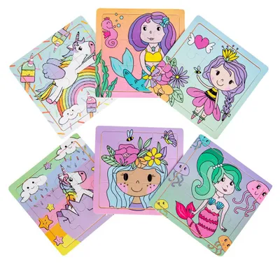 Image de Houten Puzzel (Prinses, Eenhoorn of Zeemeermin)