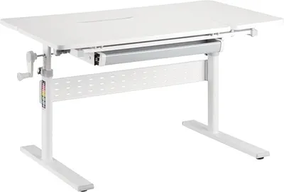 Imagen del producto de Escritorio infantil ajustable, 100 x 60 cm, escritorio infantil que crece con el niño, con ajuste de inclinación y altura, y con cajón