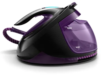 Produktbild von Philips PerfectCare Elite Dampfbügelstation, Keramiksohle, 135 g/min konstante Dampfleistung, violett (GC9675/80)