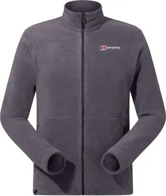 Graue Fleecejacke von Berghaus; Modell Prism Polartec InterActive; mit Reißverschluss und langen Ärmeln.