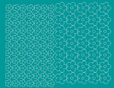 Immagine prodotto di Adesivi per caschi da bicicletta, fiori, 112 pezzi, turchese opaco