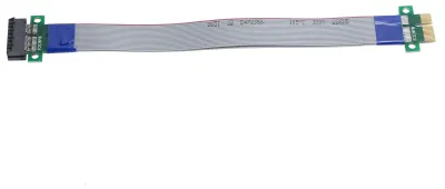 Zdjęcie produktu dla Przedłużacz PCIe 1x – przedłużacz do karty riser, adapter typu męskiego na żeński DoubleSpeed, płaski kabel EP051