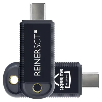 Produktbild von Reiner SCT 2708017-100, 18,5 mm, 51,5 mm, 6 mm, -25 - 70 °C, Schwarz, FIDO2, U2F