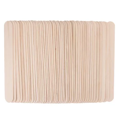 Image de 50 pièces/boîte Bâtonnets d'épilation jetables en bois, spatules pour l'épilation