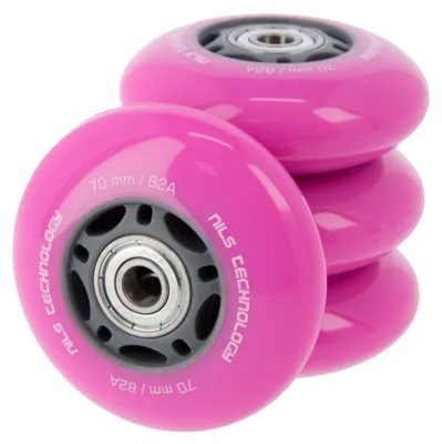 Immagine prodotto di Ruote inPoliuretanocon cuscinetti NILS EXTREME 70x24mm ABEC 7 rosa