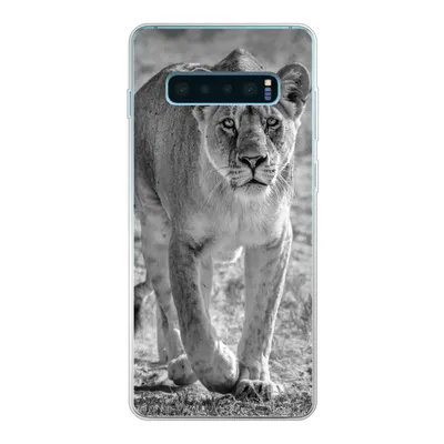 Produktbild von MuchoWow® Handyhülle Schutzhülle Hülle für Samsung Galaxy S10 Lite Löwe - Schwarz - Weiß Silikon Softcase Handy Hülle - Schutz