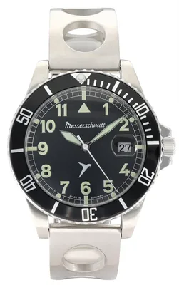Messerschmitt ME-98294SQ-RS Herrenuhr Flieger x Taucher Stahl/Schwarz 1