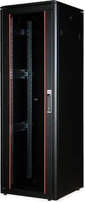 Produktbild von ROLINE Netzwerkschrank Pro 48,26cm 19Zoll 36 HE 600x600 BxT Glastür schwarz