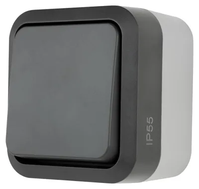 Produktbild von Lichtschalter AquaStorm IP55 einpolig Unterputz 230V 10A Feuchtraum Schalter