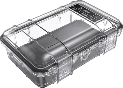 Produktbild von PELI M50 Micro CASE - Hochwertiger Schutz für wertvolle Ausrüstung und kompakte Werkzeuge; Wasser-, Staub- und bruchfest; Volumen 1 Liter; Farbe: SCHWARZ/TRANSPARENT