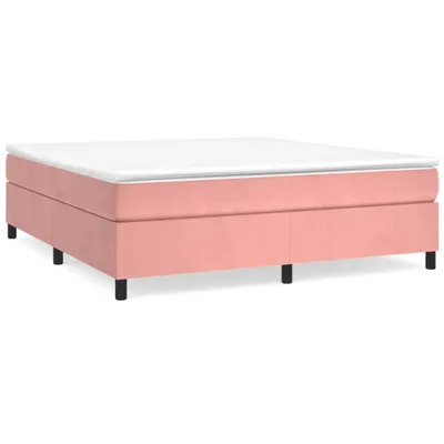 Produktbild von vidaXL Boxspringbettgestell Rosa 160x200 cm Samt
