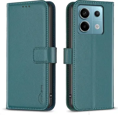 Produktbild von Xiaomi Redmi Note 13 Pro 5G / Poco X6 Hülle - BINFEN Klapphülle - Grün