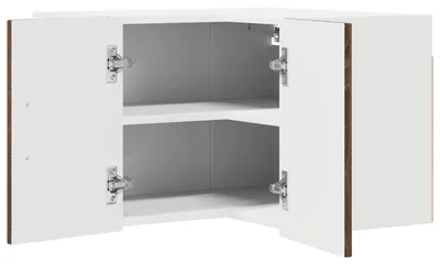 Obrázok produktu pre vidaXL Nástenná rohová skriňa LUCCA, hnedý dub, 57 x 57 x 40 cm, drevotrieska