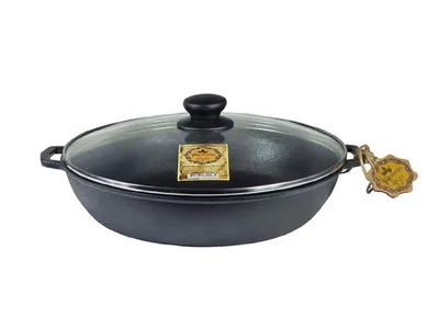 Obrázok produktu pre Servírovacia panvica so sklenenou pokrievkou Liatinová panvica Liatinová panvica 28 cm T104C3