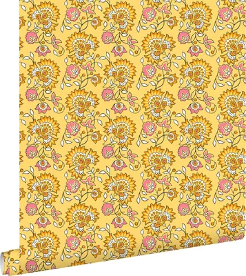 Obrázek produktu pro ESTAhome tapeta květinový vzor žlutá a růžová 50 x 900 cm