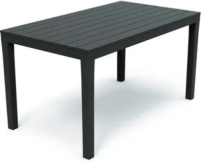 Produktbild von Gartentisch Outdoortisch Campingtisch Anthrazit 138x80x72cm Holz-Optik