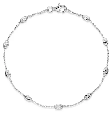 Produktbild von MATERIA Feines Damen Armband mit Kugeln aus 925 Sterling Silber Armkette dünn 19cm SA-69