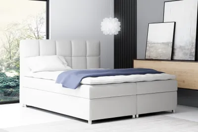Produktbild von Boxspringbett Schlafzimmerbett CLOE 120x200cm Kunstleder Weiss