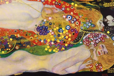 Produktbild von Gustav Klimt Kunstdruck Bild - Wasserschlangen II, 1904-1907 (120 x 180 cm)