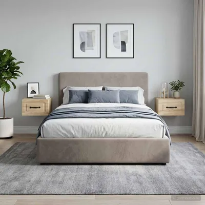 Immagine prodotto di vidaXL Comodino da parete, set da 2 pezzi, rovere Sonoma, 34,5 x 33 x 20 cm