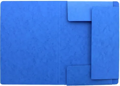 Produktbild von Eckspanner A4 Karton 335 g/qm mit Klappen blau Packung mit 25 Stück
