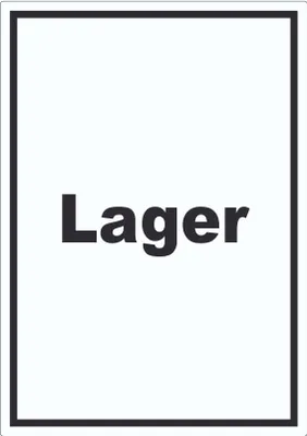 Produktbild von Lager Aufkleber mit Text Storage Warenlager hochkant A0 (841x1189mm)