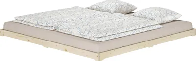 Produktbild von Niedrigbett unbehandeltes Holz-Doppelbett 180x200 Fichte Tanne V-60.47N-18ohne Zubehör