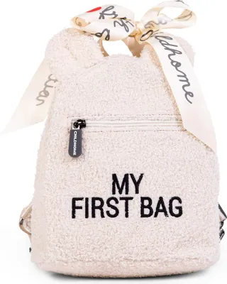 Produktbild von CHILDHOME, Kinderrucksack Baby, Schule, Kindergarten, Vorschule, Kinderkrippe, Zwei Fächer, Lunchbag/Flaschen geeignet, Abnehmbare Sicherheitsschnalle, Wasserabweisend, My First Bag, Teddy Teddy Ecru Ltd