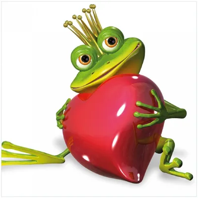 Produktbild von Wallario Premium Glasbild, freischwebende Optik, kräftige Farben, Größe 30 x 30 cm Motiv Verliebter Froschkönig mit großem Herz