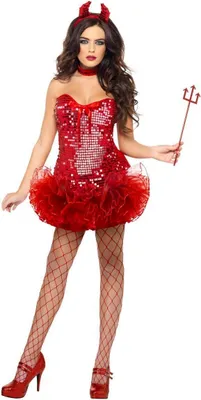 Produktbild von Disco Devil Teufelin - Halloween Kostüm Damen Größe: M