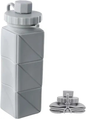 Obrázok produktu pre skladacia fľaša na vodu 620 ml, silikón, nepretekajúca, na cestovanie