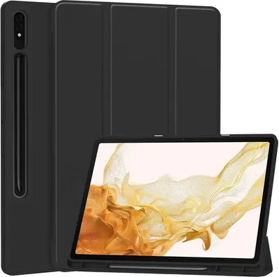 Obrázok produktu pre Techsuit Sklopný obal Flex Trifold (s držiakom na pero) - Samsung Galaxy Tab S7 Plus / S8 Plus - Čierna