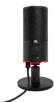 Produktbild von JBL Quantum Stream Mikrophon – USB-Mikrofon mit zweifachem Kondensator für Streaming, Aufnahmen und Spiele – Schwarz