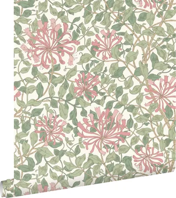 Obrázek produktu pro ESTAhome tapety květy zelené a růžové 50 x 900 cm