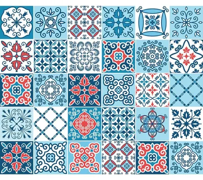 Produktbild von Wandfliesenaufkleber für Küche und Bad – 30 Bahamonte Möbelzementfliesenaufkleber – 30 Aufkleber 10 x 10 cm