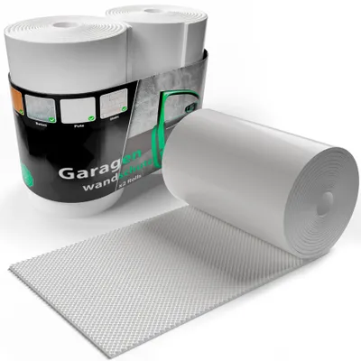 Produktbild von BigDean 2 Rollen Garagen Wandschutz selbstklebend 200 x 20 x 0,5cm – extra dicker Türkantenschutz Auto zuschneidbar Weiß