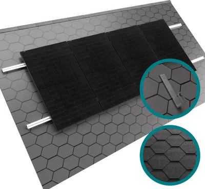 Produktbild von 1x Erweiterungs‑Montageset Bitumendach Silber – Solarmodul‑Halterung Schrägdach, PV‑Befestigung auf Bitumen, für Balkonkraftwerk