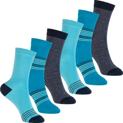 Produktbild von Footstar Bunte Baumwoll Socken für Kinder (6er Pack) - Aqua Mix 27-30