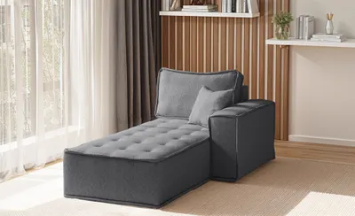 Produktbild von Ottomane Modul SANDE Stoff Alpine Anthrazit Seite Rechts