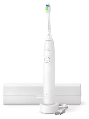 Obrázok produktu pre Philips Sonicare 5300 series HX7108/02, Dospelý, Sonická zubná kefka, Denná starostlivosť, 62000 pohybov za minútu, Biela, 2 min, 4 x 30 sec