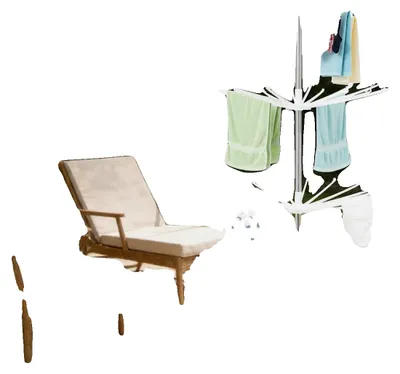Image de Séchoir à linge, pliable, design peu encombrant, BLANC, 24