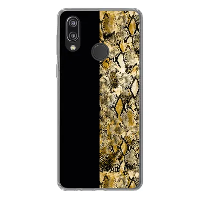 Produktbild von MuchoWow® Handyhülle Schutzhülle Hülle für Huawei P20 Lite (2020) Schlange - Gold - Luxus Silikon Softcase Handy Hülle - Kartenhalter