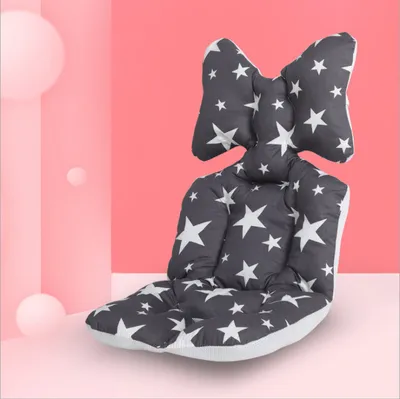 Produktbild von OD19 Babysitzauflage Universal, Atmungsaktiv, für Kinderwagen, Buggy, Kindersitz & Babyschale, aus 100% Baumwolle & 3D-Luftgeflecht, mit Schmetterling & Split-Leg-Design, 78 x 34 cm