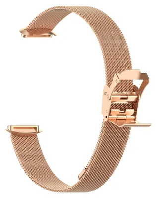 Produktbild von By Qubix passend für Fitbit Luxe - Milanaise-Armband mit Klemmverschluss - Champagnergold