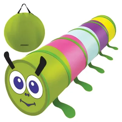 Produktbild von Kruzzel 23926 Kinder-Klettertunnel „Raupe“, 165 cm, bunt
