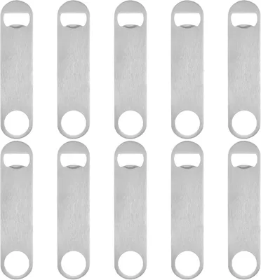 Productafbeelding van Flessenopener Set 10 Stuks, RVS, Plat, Duurzaam, Voor Keuken