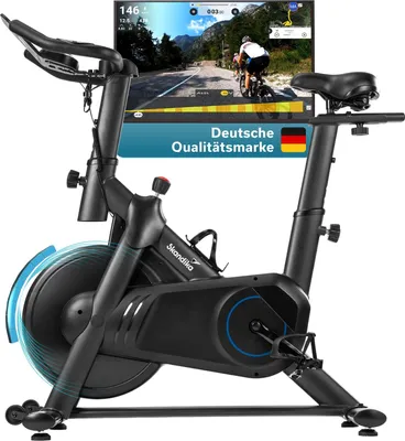 Produktbild von Skandika Heimtrainer Fahrrad Falk P8-HM | stufenlose Magnetbremse, Ergonomisch, LCD-Display, Bluetooth Kinomap App kompatibel, bis 125 kg