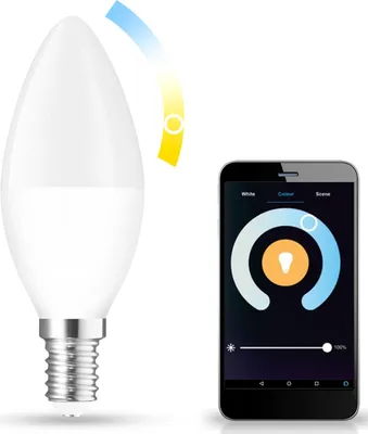 Immagine prodotto di Spectrum Smart LED candela 5W = 35W E14 opaco Bianco caldo a bianco luce diurna 2700K - 6500K Tuya Wi-Fi dimmerabile