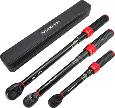 Produktbild von HASKYY 3tlg Drehmomentschlüssel Set 1/4" 3/8" 1/2" 5-25Nm 20-120Nm 65-350Nm
